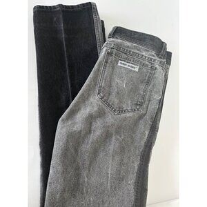 VTG Sergio Valente Jeans 32 Two-Tone High Rise Straight Leg Festival Streetwear